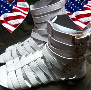 New Gladiator High Top Back Zipper Closure Sandals